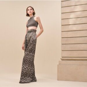 Red Pantalon large brodé